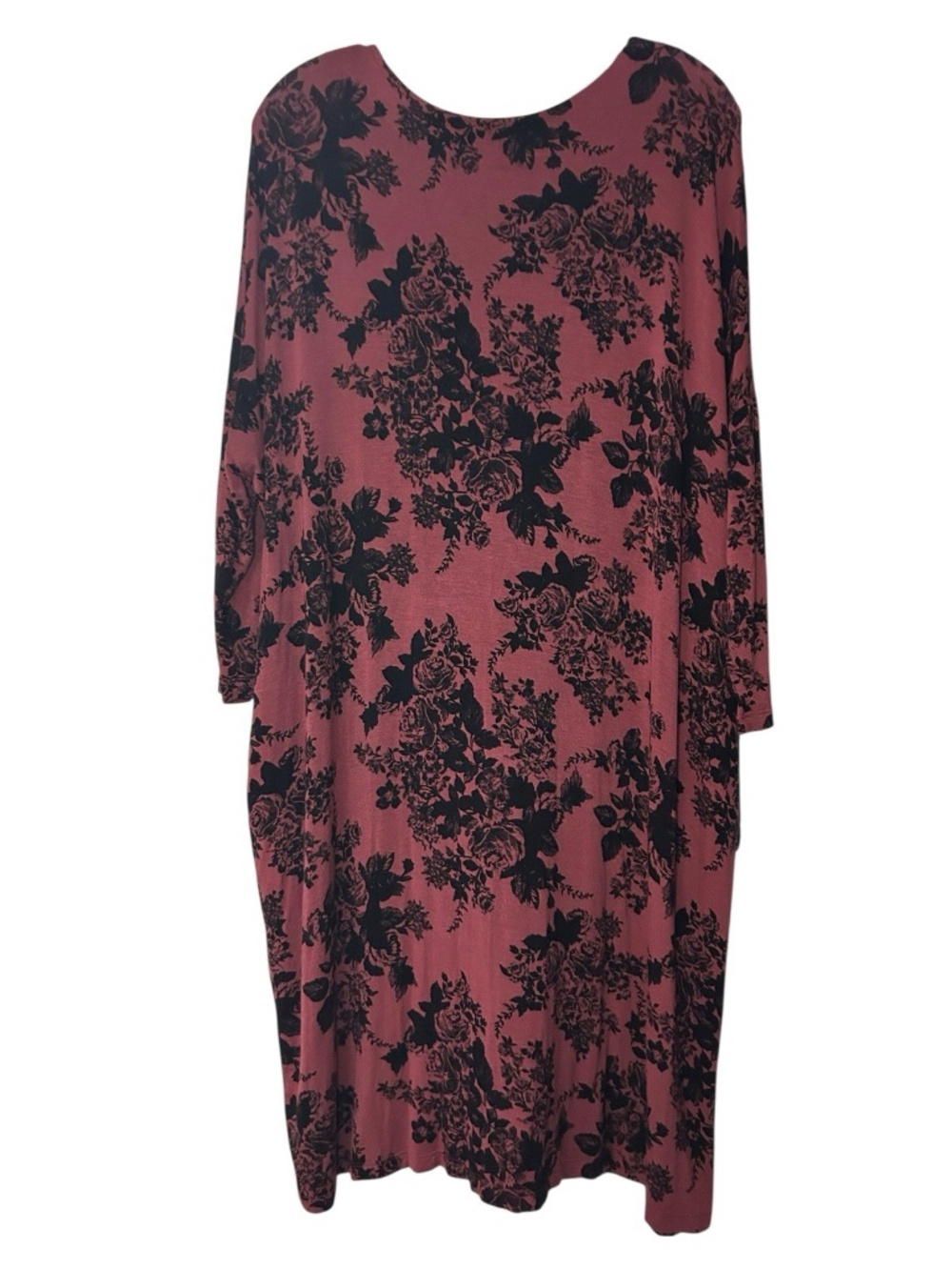 Free People Dress Womens SMALL Burgundy Black Savannah Printed Floral Marsala